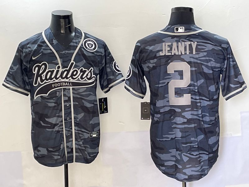 Men 2025 Oakland Raiders #2 Jeanty Camo Joint Name Nike Limited NFL Jersey style 7->oakland raiders->NFL Jersey
